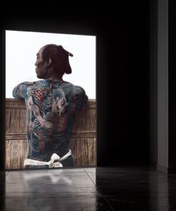 Samurai-Motiv als starkes grafisches Reetro-Bild